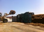 Setting up a windrow during phase I at Mr Mushroom in Egypt near the city of Ismailia.
